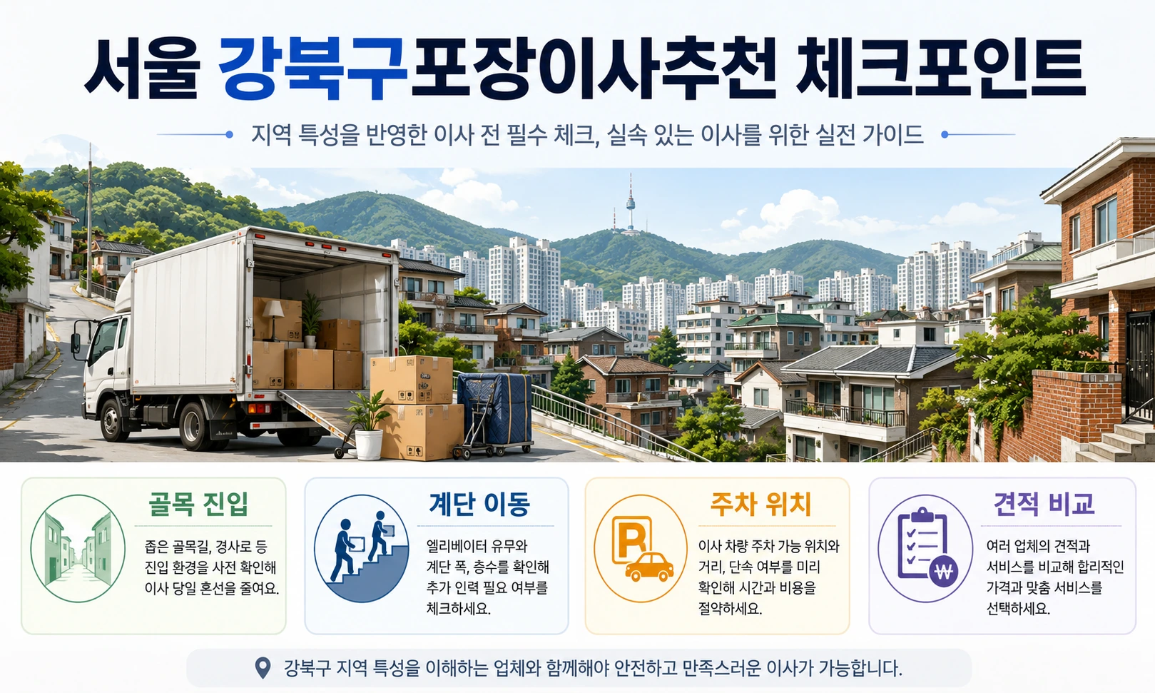 강북구 포장이사 준비 체크리스트와 작업 동선 안내