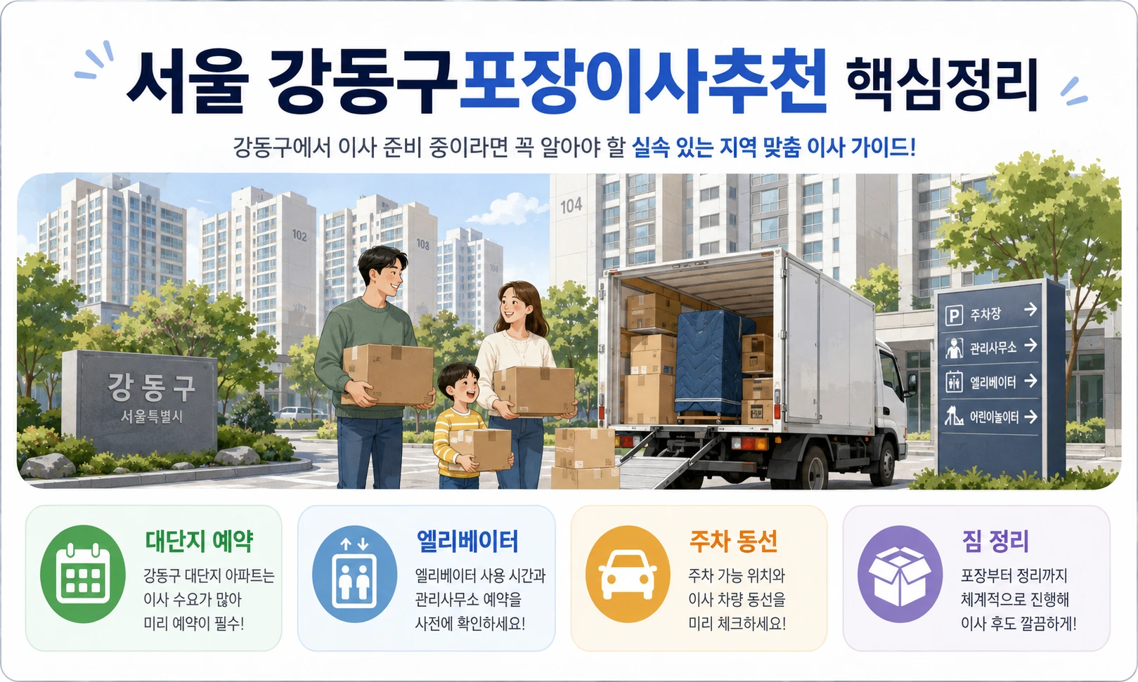 강동구 포장이사 준비 체크리스트와 작업 동선 안내