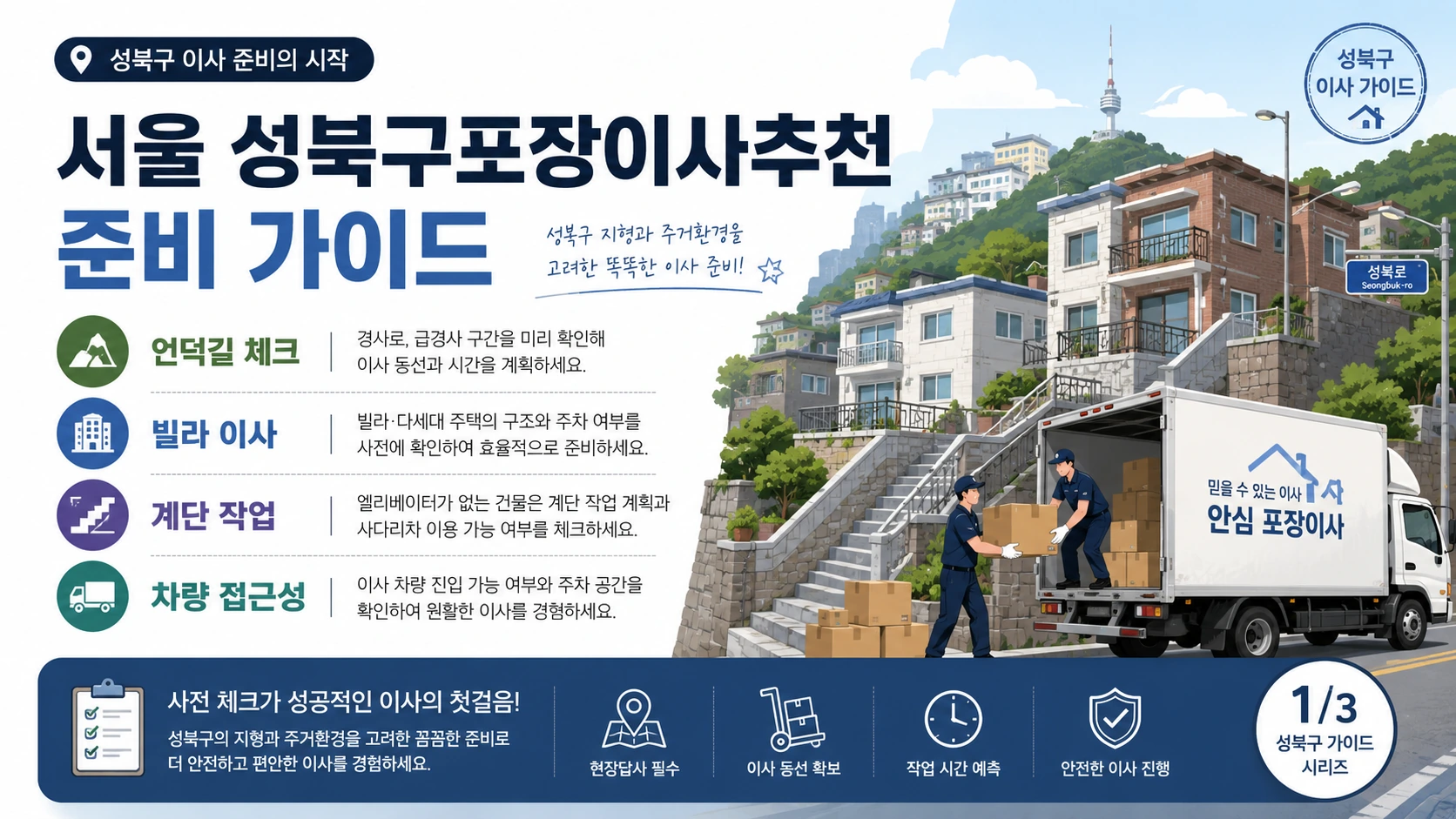 성북구 포장이사 현장 조건 확인 이미지