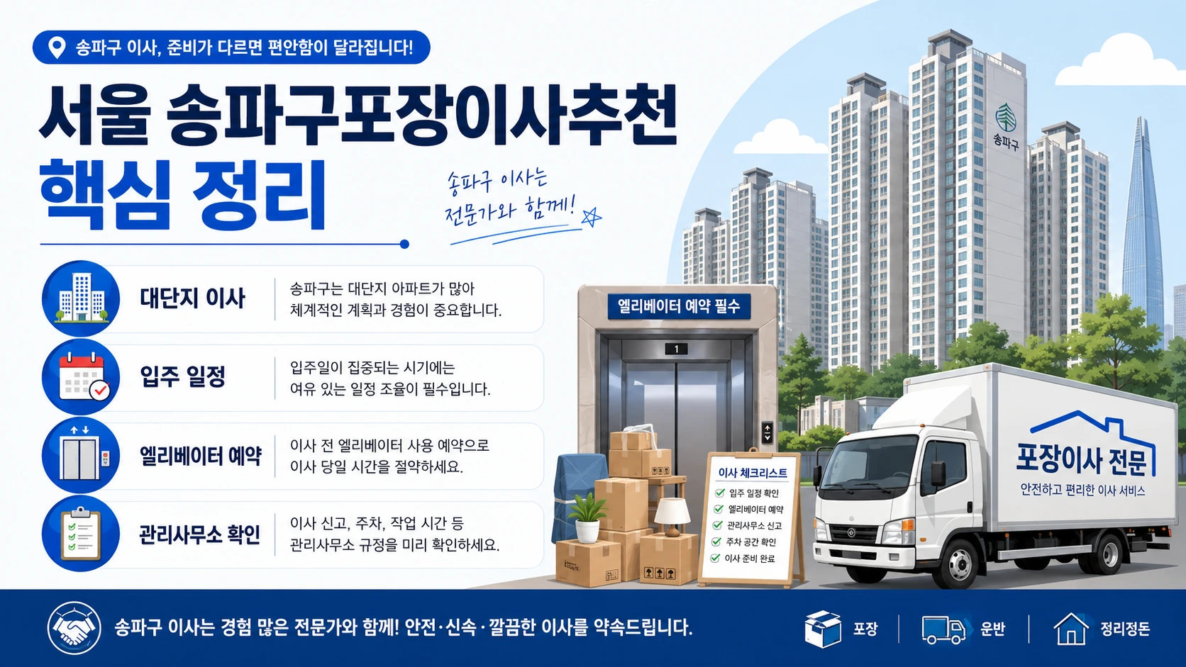 송파구 포장이사 현장 조건 확인 이미지