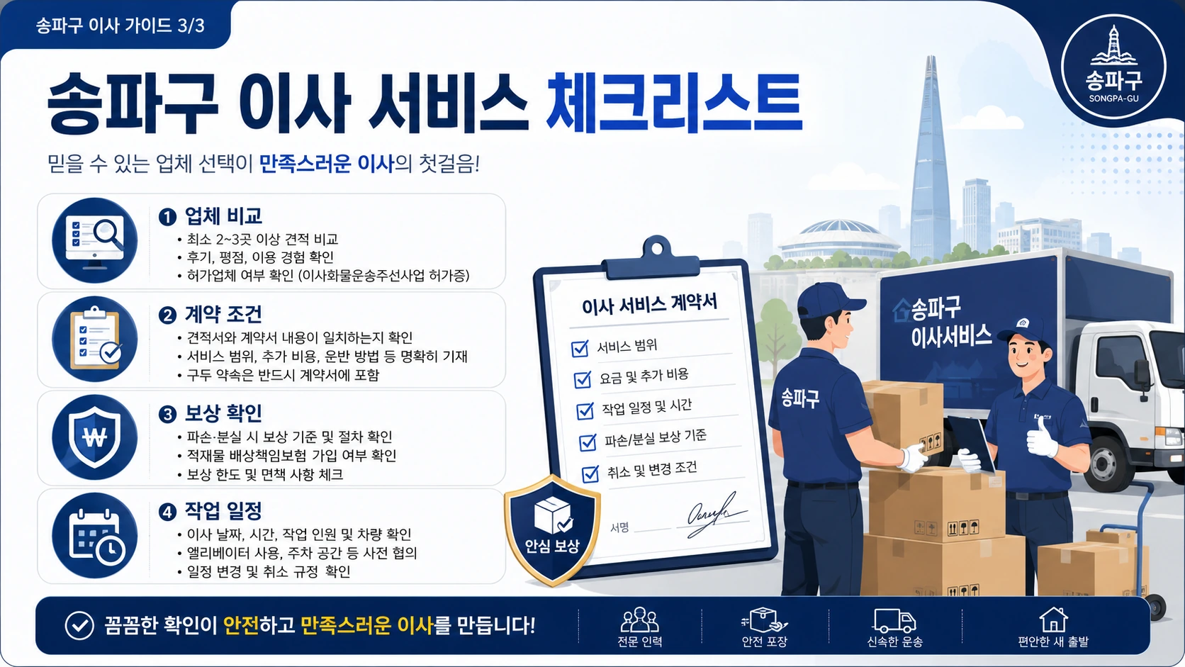 송파구 포장이사 계약 체크포인트 정리