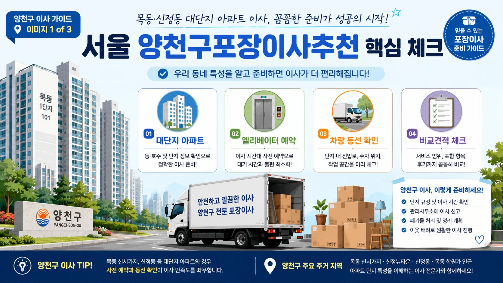 양천구 포장이사 현장 조건 확인 이미지