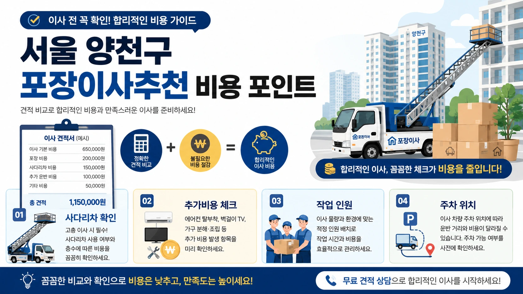 양천구 포장이사 비용 항목 비교 안내